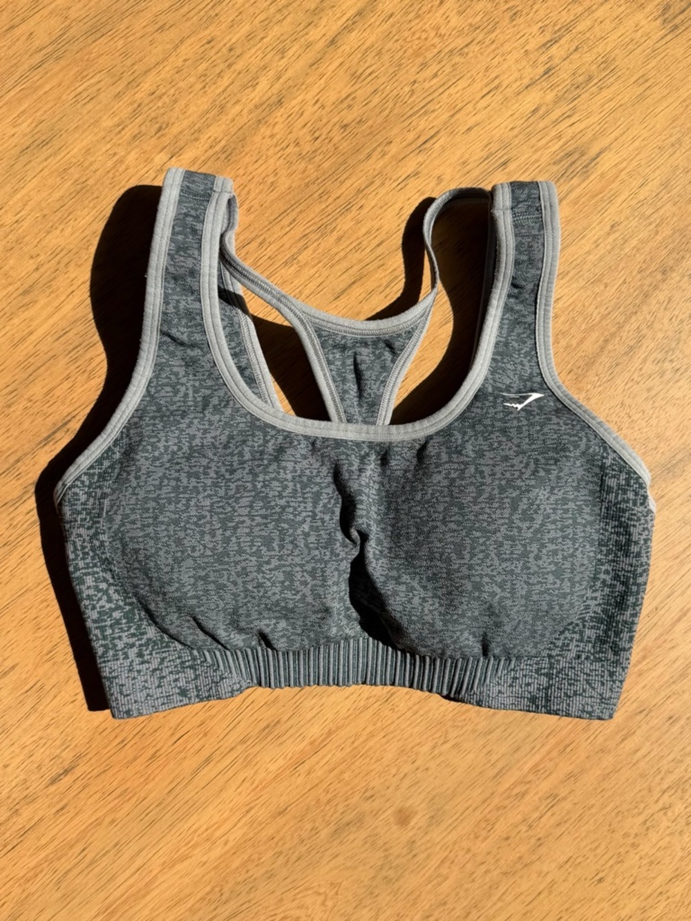 Women’s | Gymshark Seamless Scoop Sports Bra Medium Support, Marl Green | Medium